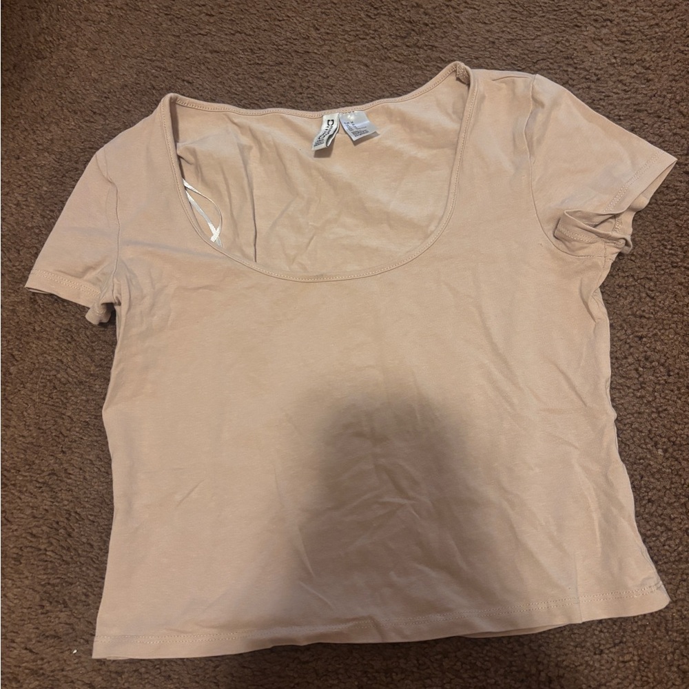 H&M Light Brown Short Sleeve Tee